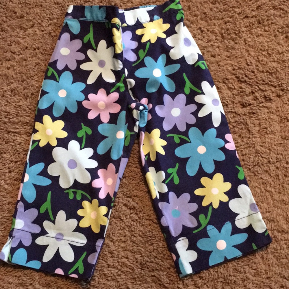 Vintage Gymboree Spring Showers multi colored flower pants Size Small